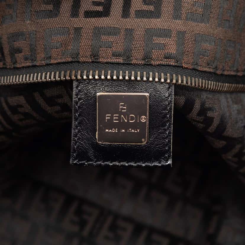 Fendi Zucchino Canvas Tote Brown Very good condition - Box View