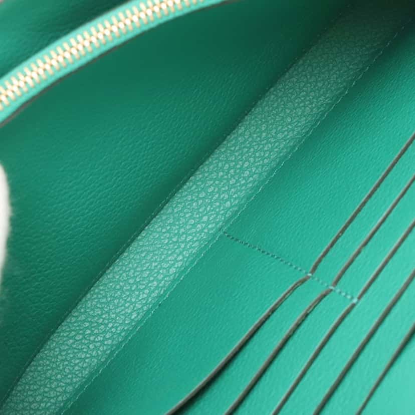 Hermès Evercolor Constance Long To Go Wallet Green Leather Very good condition - Inside View