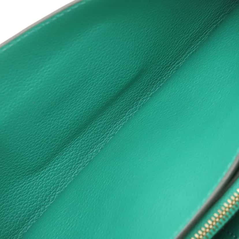 Hermès Evercolor Constance Long To Go Wallet Green Leather Very good condition - Box View