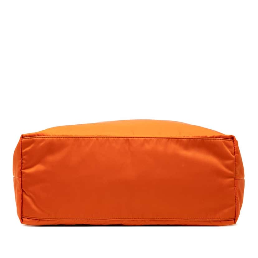 Prada Saffiano Trimmed Tessuto Open Convertible Tote Orange Very good condition - Inside View