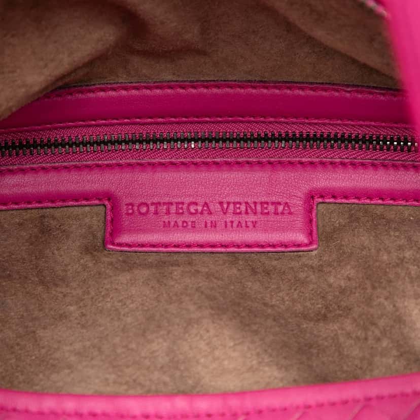 Bottega Veneta Nappa Intrecciato Montaigne Shoulder Bag Pink Leather Very good condition - Box View