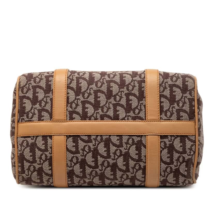 Dior Small Diorissimo Trotter Canvas Boston Bag Brown Good condition - Inside View