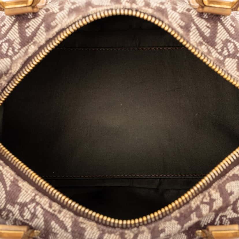 Dior Small Diorissimo Trotter Canvas Boston Bag Brown Good condition - Model View