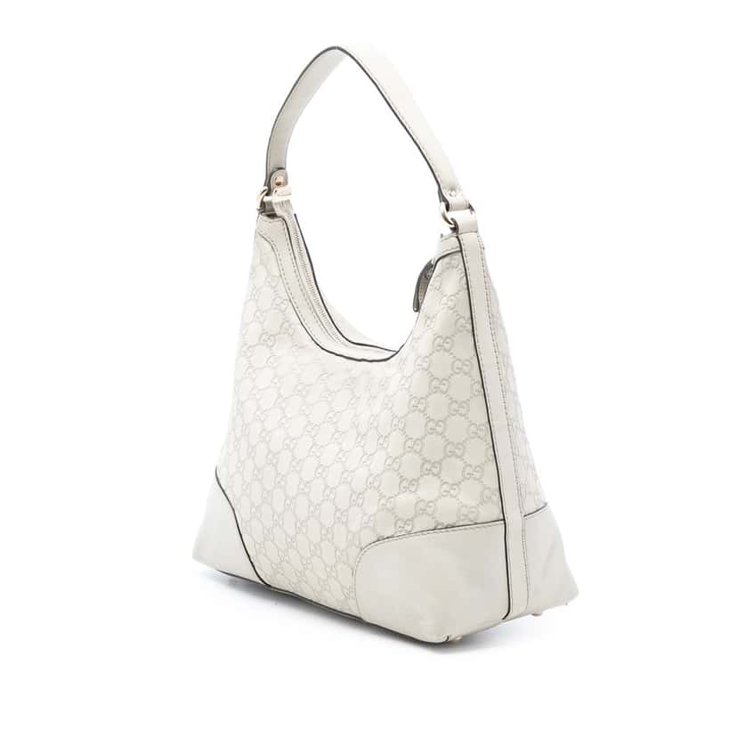 Gucci Guccissima Lovely Shoulder Bag White Leather Very good condition - Back View