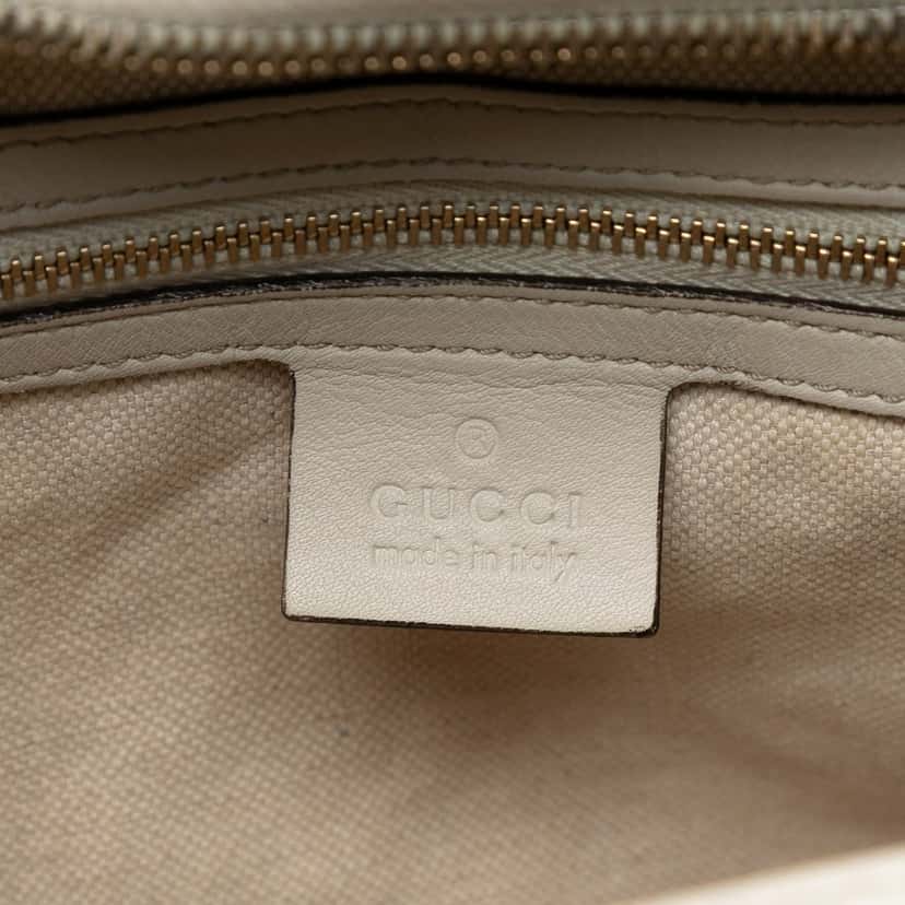 Gucci Guccissima Lovely Shoulder Bag White Leather Very good condition - Box View