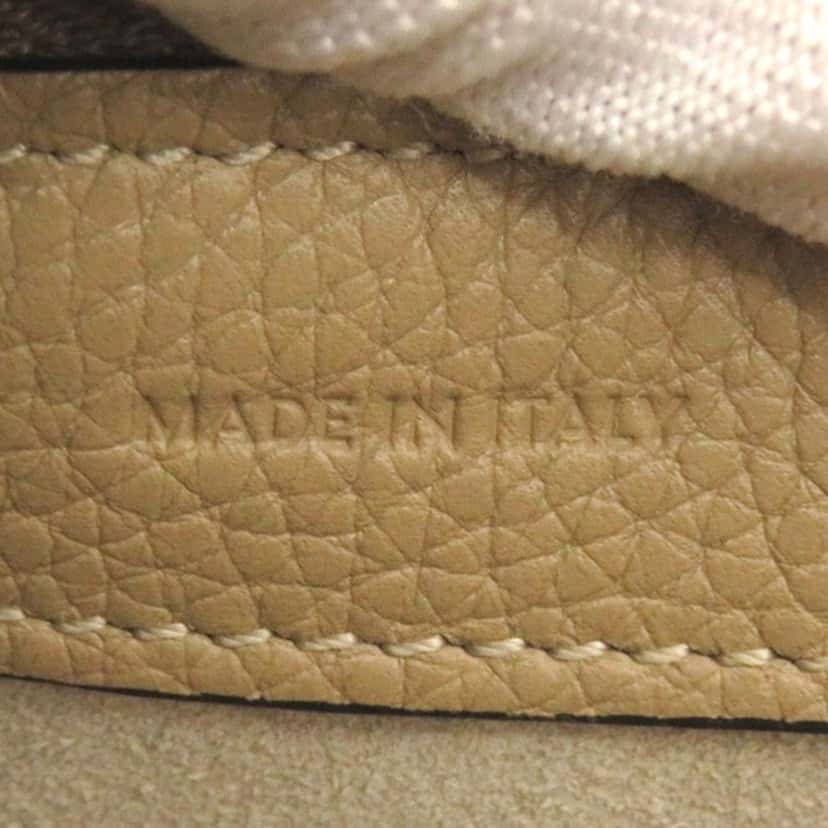 Celine Micro Drummed Calfskin Luggage Tote Beige Leather Very good condition - Box View