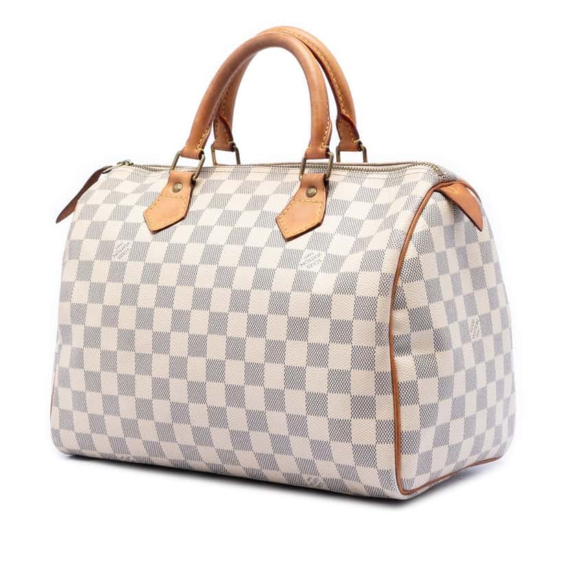 Louis Vuitton Damier Azur Speedy 30 White Very good condition - Back View