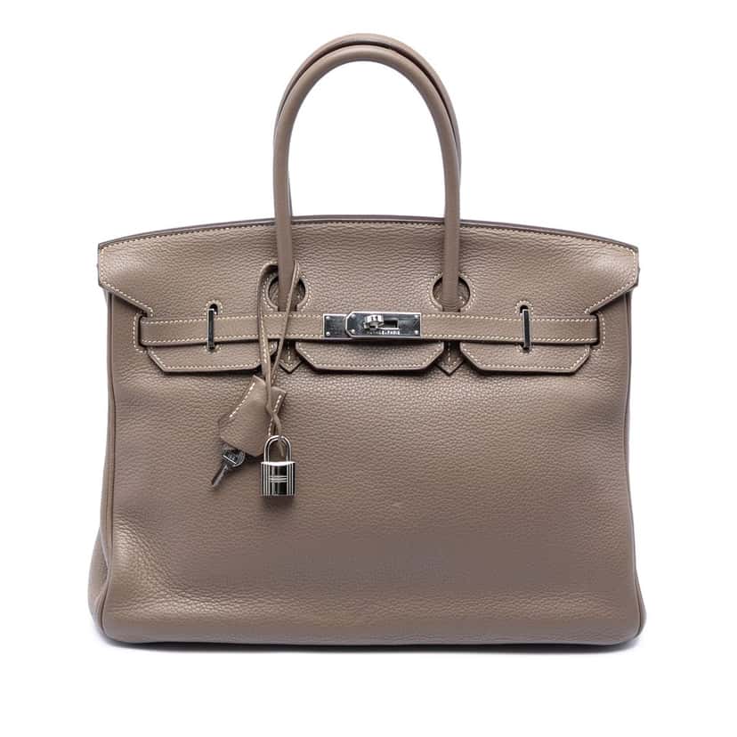 Hermès Togo Birkin Retourne 35 Brown Leather Very good condition - Front View