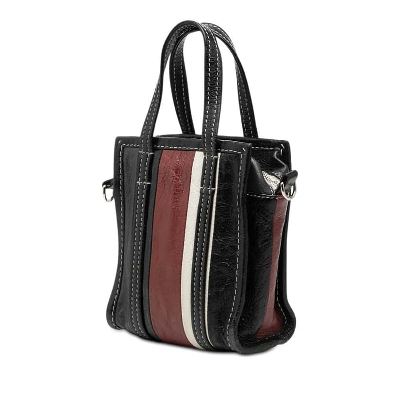 Balenciaga XXS Lambskin Bazar Shopper Satchel Black Leather Very good condition - Back View