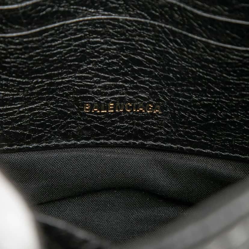 Balenciaga XXS Lambskin Bazar Shopper Satchel Black Leather Very good condition - Box View