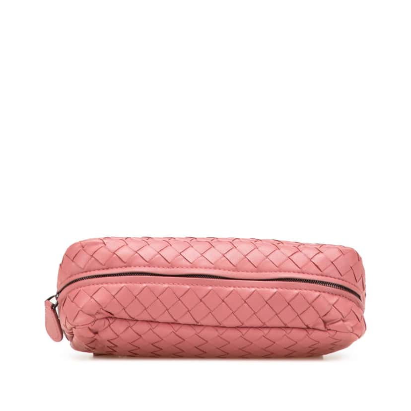 Bottega Veneta Mini Nappa Intrecciato Expandable Chain Crossbody Pink Leather Very good condition - Inside View
