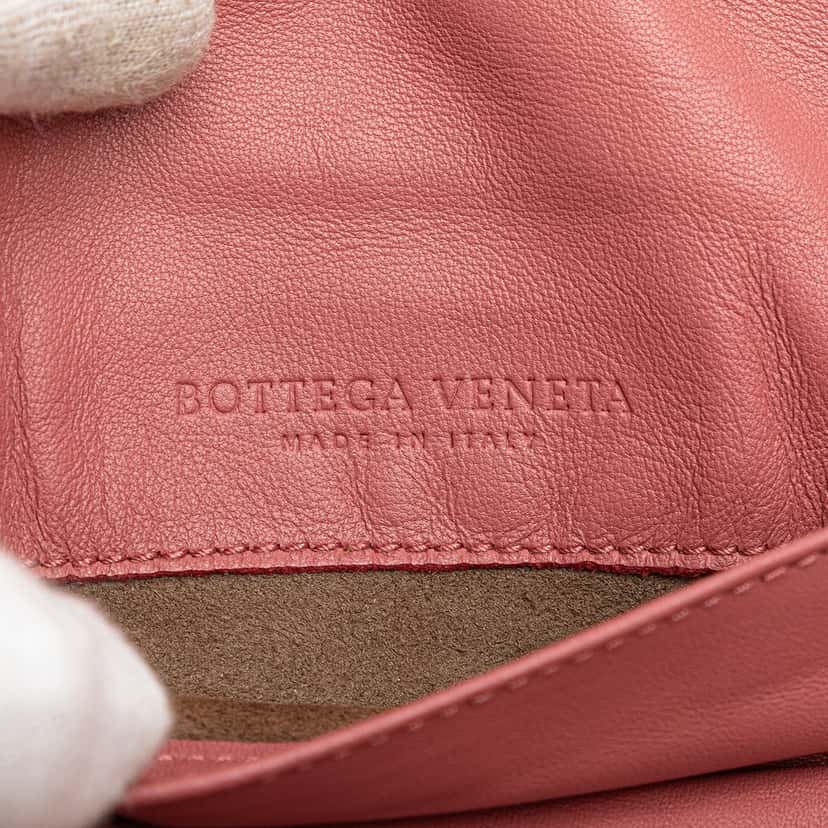 Bottega Veneta Mini Nappa Intrecciato Expandable Chain Crossbody Pink Leather Very good condition - Box View