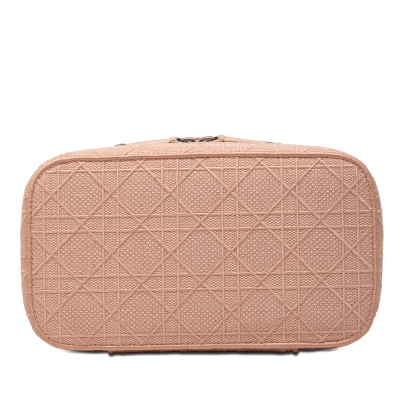 Dior Diortravel Canvas Cannage D Lite Vanity Case Pink Very good condition - Inside View