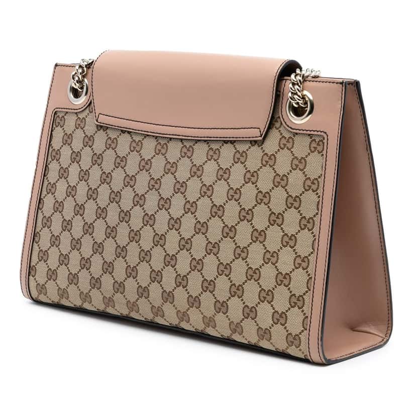 Gucci Large GG Canvas Emily Shoulder Bag Beige Very good condition - Back View