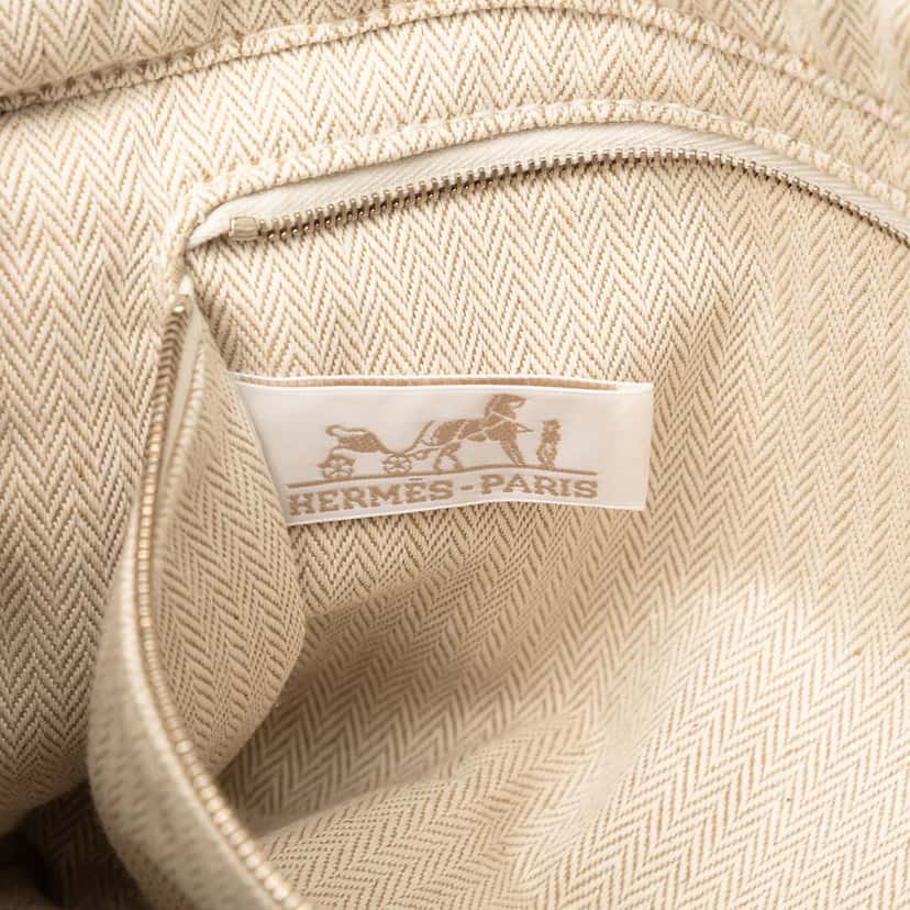 Hermès Canvas and Barenia Fourbi Pouch 25 Beige Very good condition - Box View