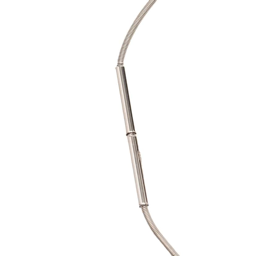 Hermès Palladium Plated Lacquered Cage D H Pendant Necklace Silver Metal Very good condition - Model View