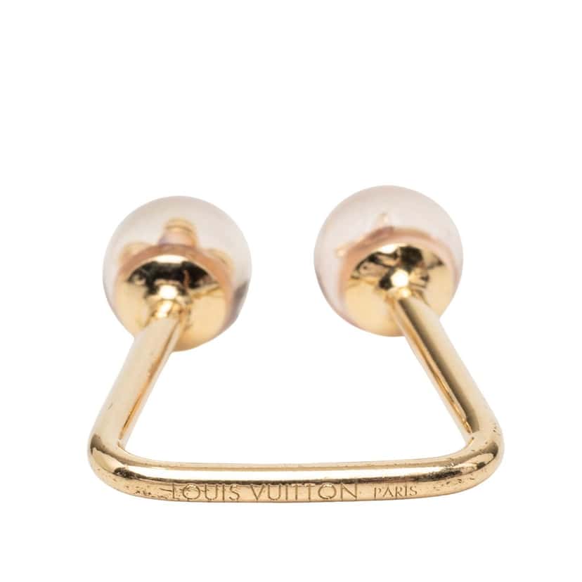Louis Vuitton Resin Crystal Inclusion Fleur Bubble Cocktail Ring Gold Plastic Very good condition - Inside View
