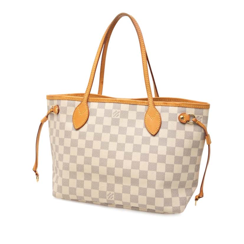 Louis Vuitton Damier Azur Neverfull PM White Very good condition - Back View