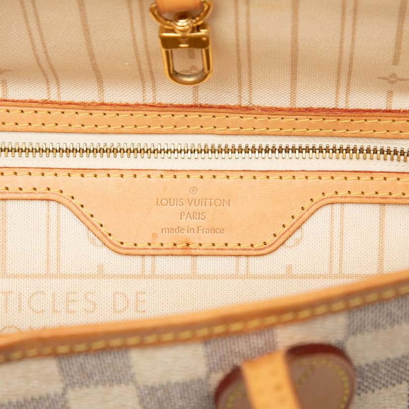 Louis Vuitton Damier Azur Neverfull PM White Very good condition - Box View
