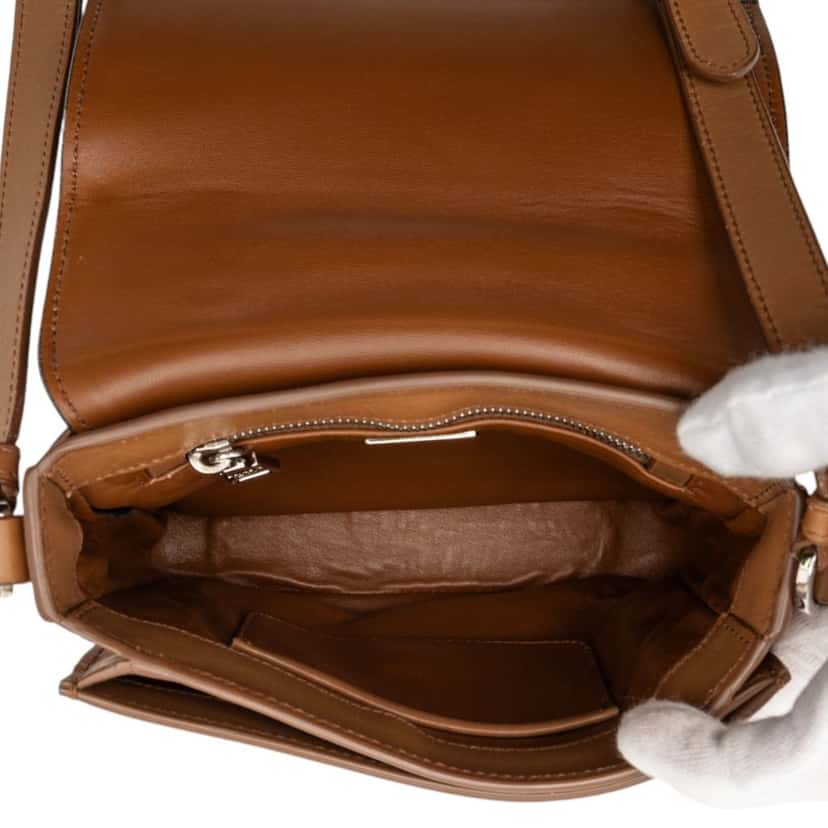 Prada Bicolor City Calf Satchel Brown Leather Very good condition - Model View
