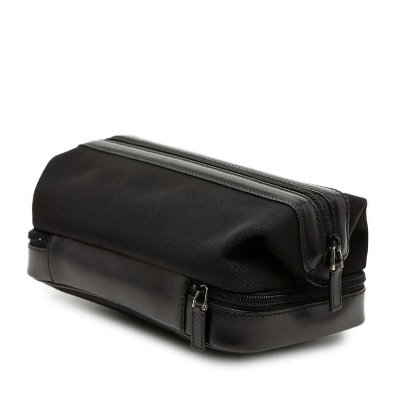 Gucci Canvas Toiletry Pouch Black Very good condition - Back View