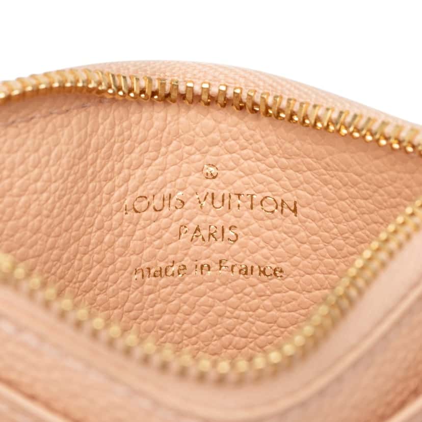 Louis Vuitton Monogram Empreinte Flora Card Holder Pink Leather Very good condition - Box View