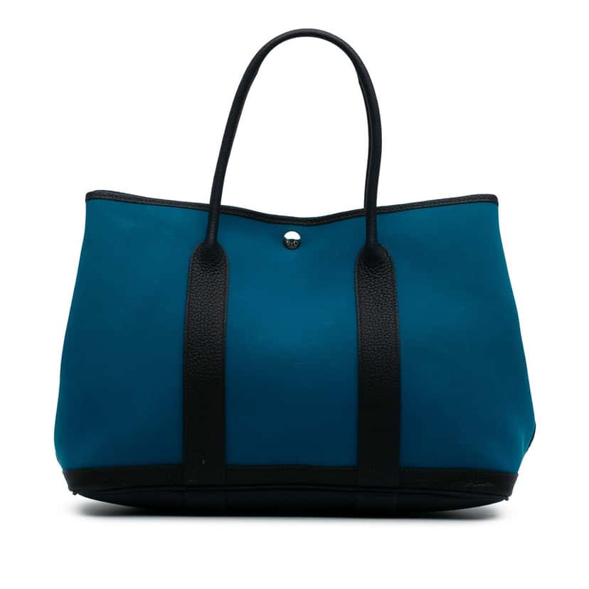 Hermès Toile and Negonda Garden Party 36 Blue Good condition - Front View