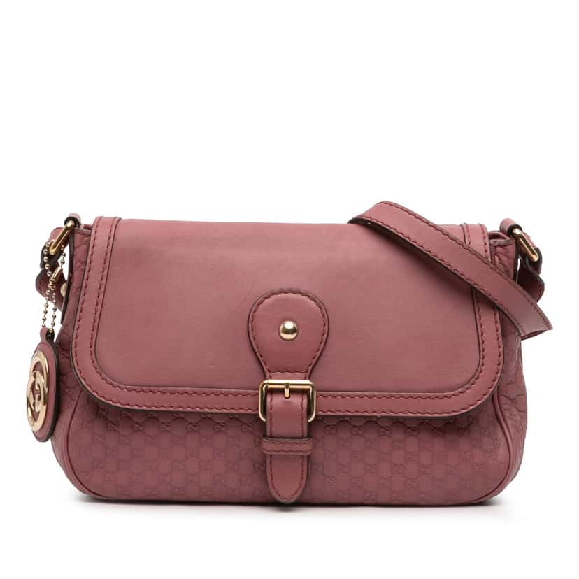 Gucci Microguccissima Sukey Crossbody Pink Leather Very good condition - Front View
