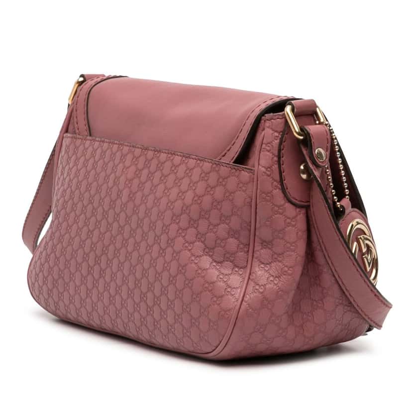 Gucci Microguccissima Sukey Crossbody Pink Leather Very good condition - Back View