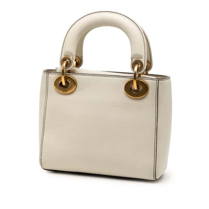 Dior DiorAmour Niki De Saint Phalle Mini Calfskin Lady Dior White Leather Very good condition - Back View