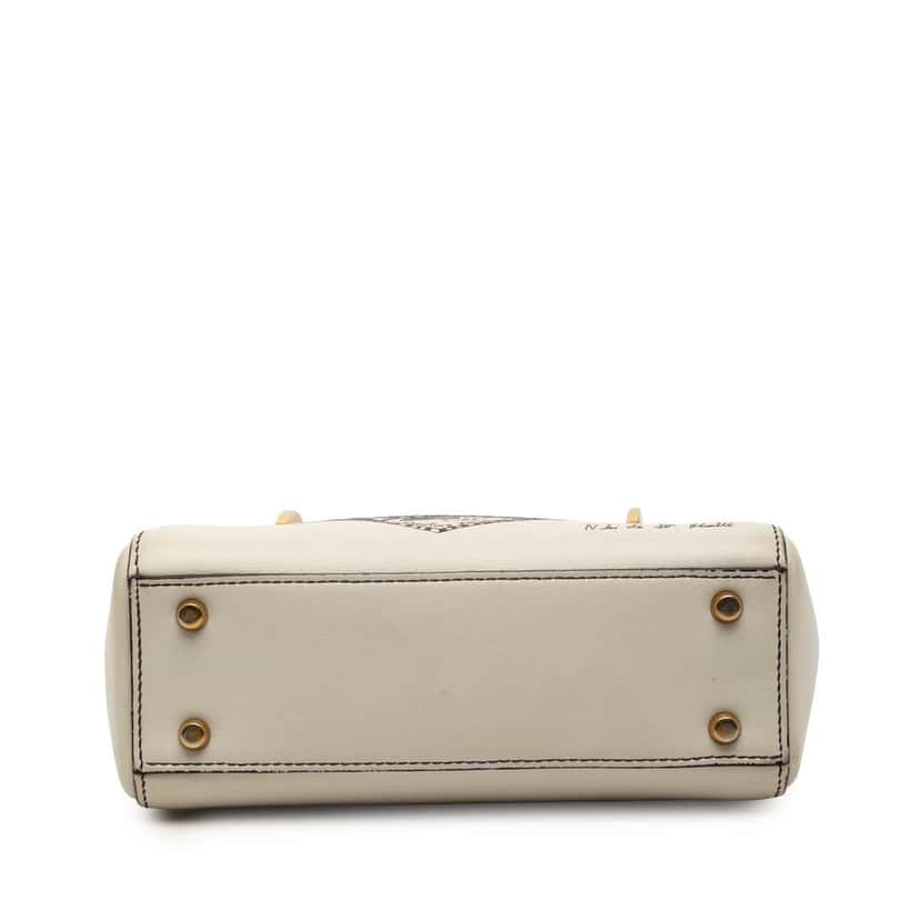 Dior DiorAmour Niki De Saint Phalle Mini Calfskin Lady Dior White Leather Very good condition - Inside View