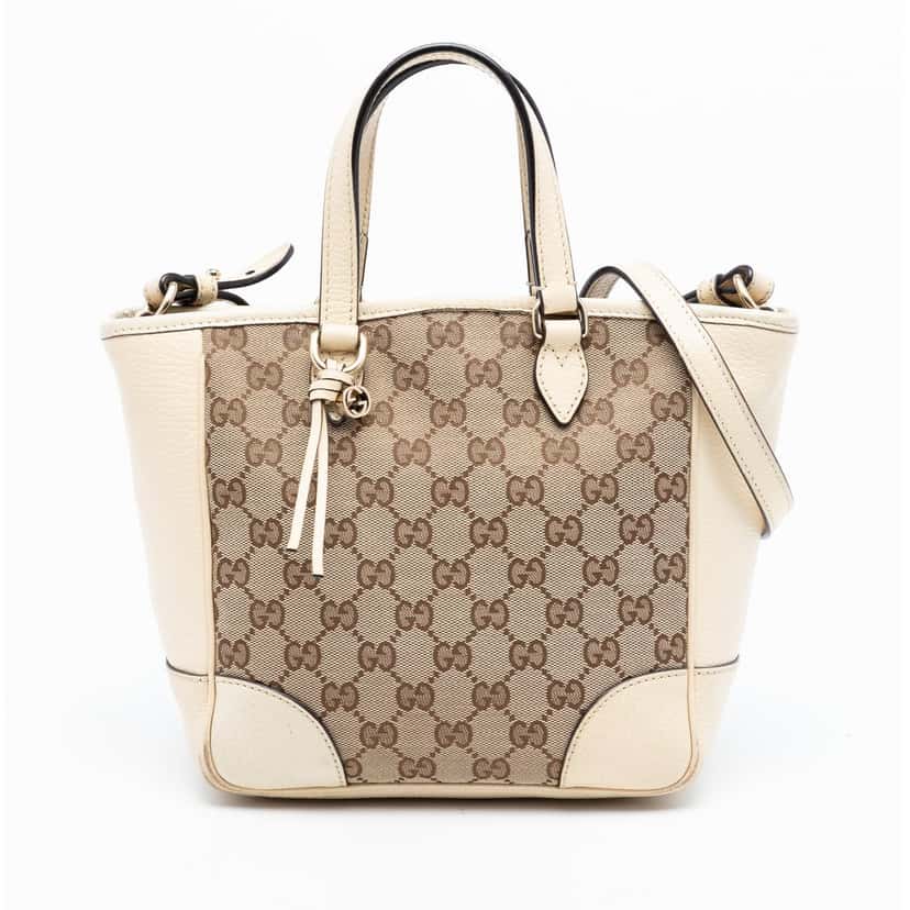 Gucci Small GG Canvas Bree Satchel Beige Very good condition - Front View