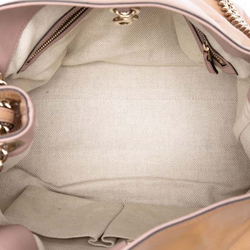 Gucci Medium Patent Soho Chain Tote Brown Leather Very good condition - Model View