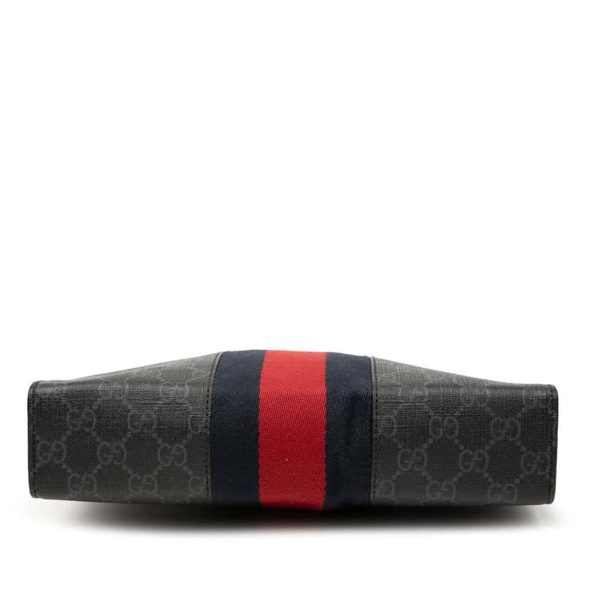 Gucci GG Supreme Web Clutch Black Very good condition - Inside View