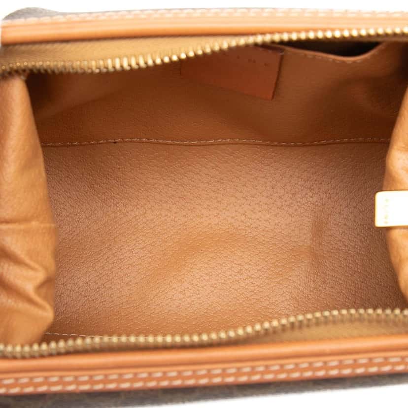 Celine Macadam Coated Canvas Pouch Brown Very good condition - Model View
