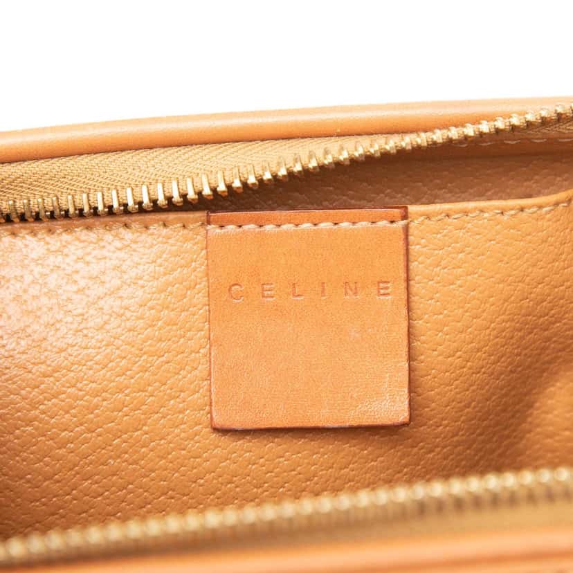 Celine Macadam Coated Canvas Pouch Brown Very good condition - Box View