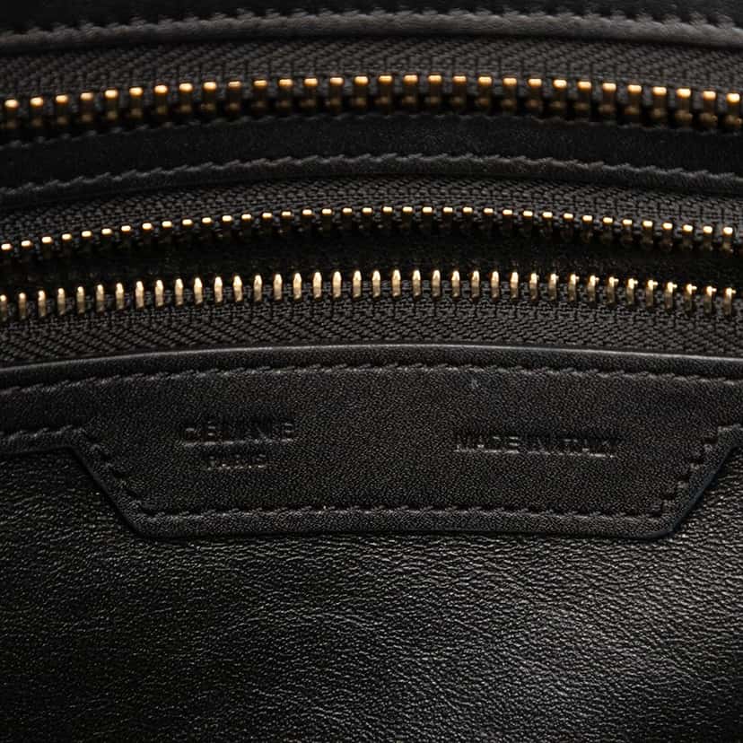 Celine Micro Tricolor Leather Luggage Tote Beige Leather Very good condition - Box View