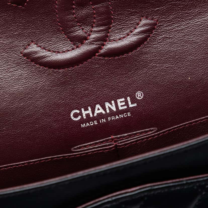 Chanel Medium Classic Lambskin Double Flap Black Leather Very good condition - Box View