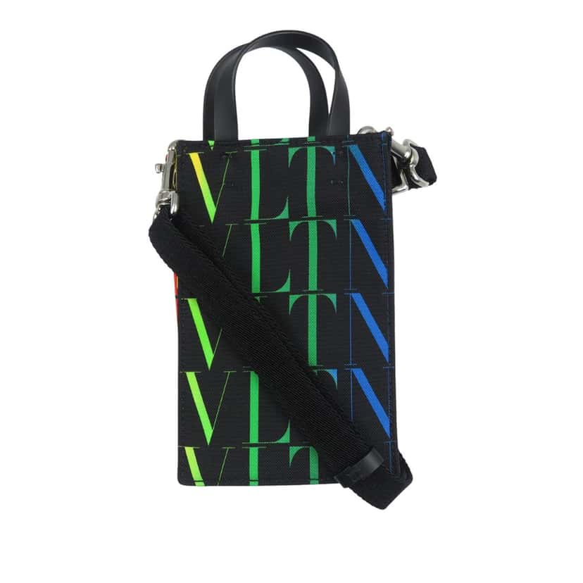 Valentino Canvas VLTN Satchel Black Very good condition - Front View