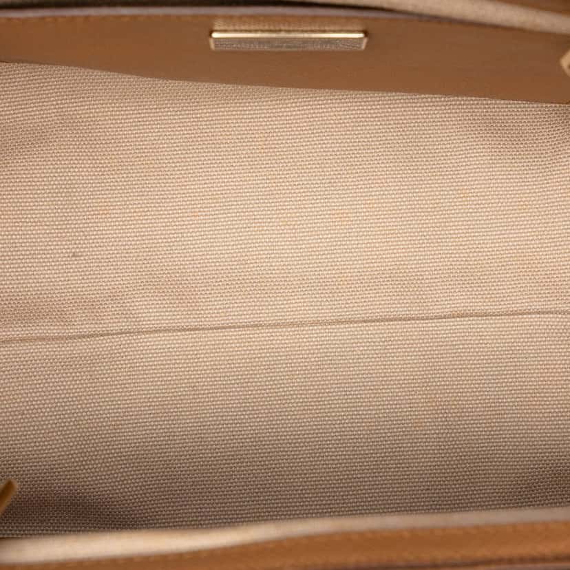 Prada Bicolor Saffiano Cuir Trimmed Leather Satchel Yellow Leather Very good condition - Model View