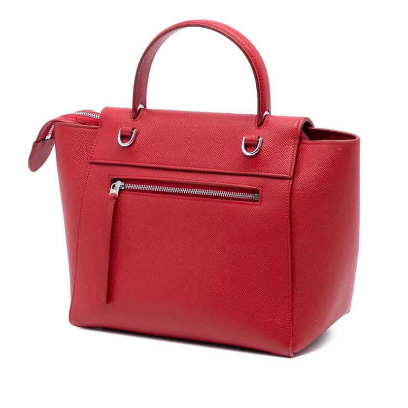 Celine Micro Grained Calfskin Belt Bag Red Leather Very good condition - Back View