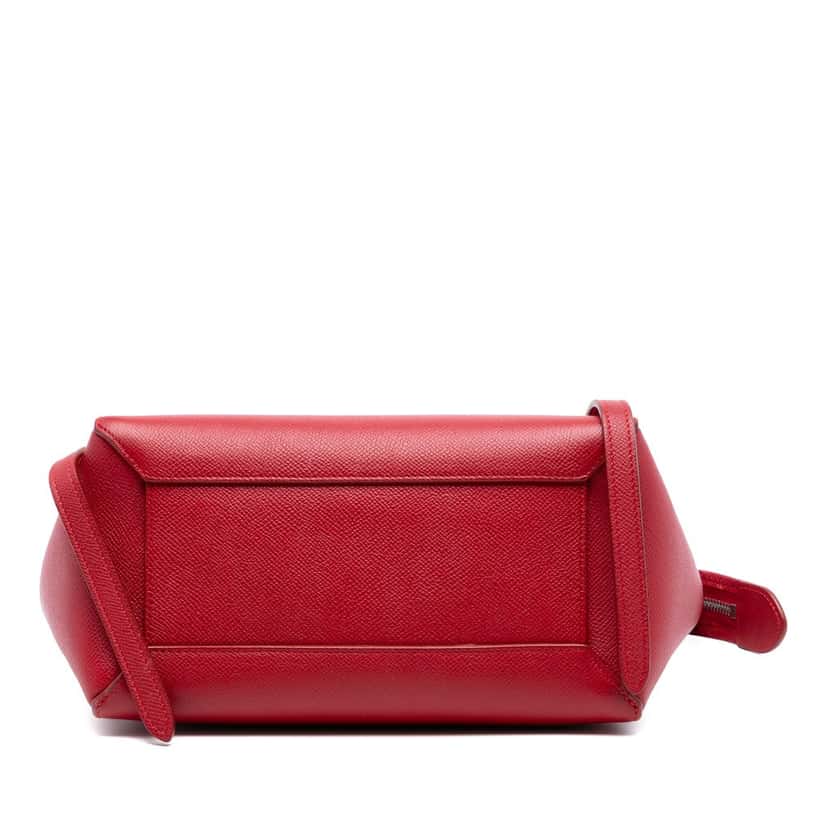 Celine Micro Grained Calfskin Belt Bag Red Leather Very good condition - Inside View