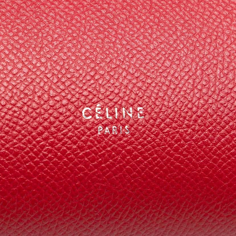 Celine Micro Grained Calfskin Belt Bag Red Leather Very good condition - Box View
