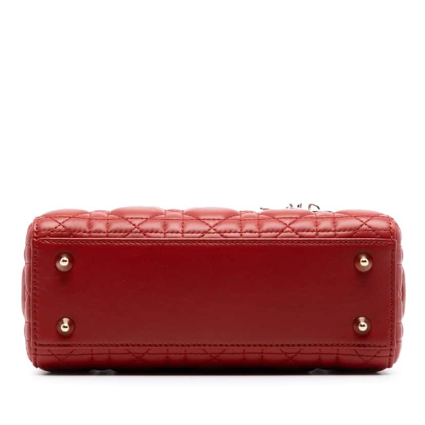 Dior Small Lambskin Cannage My ABCDior Lady Dior Red Leather Very good condition - Inside View