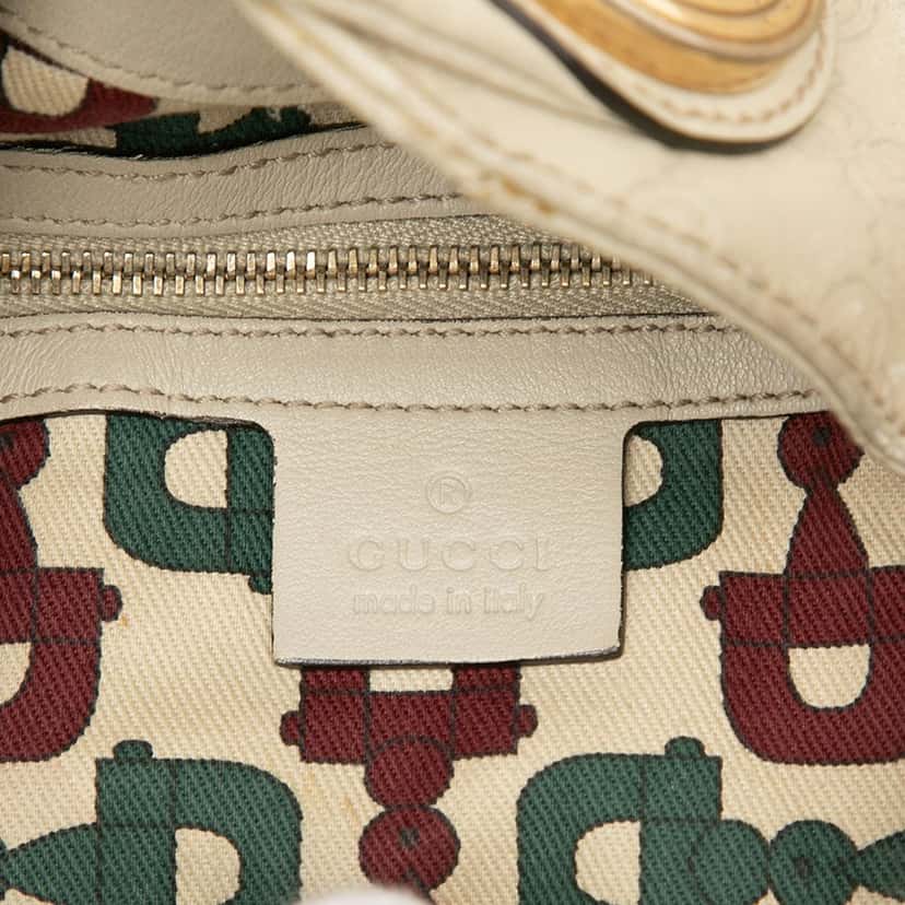 Gucci Large Guccissima Hysteria Satchel Brown Leather Very good condition - Box View