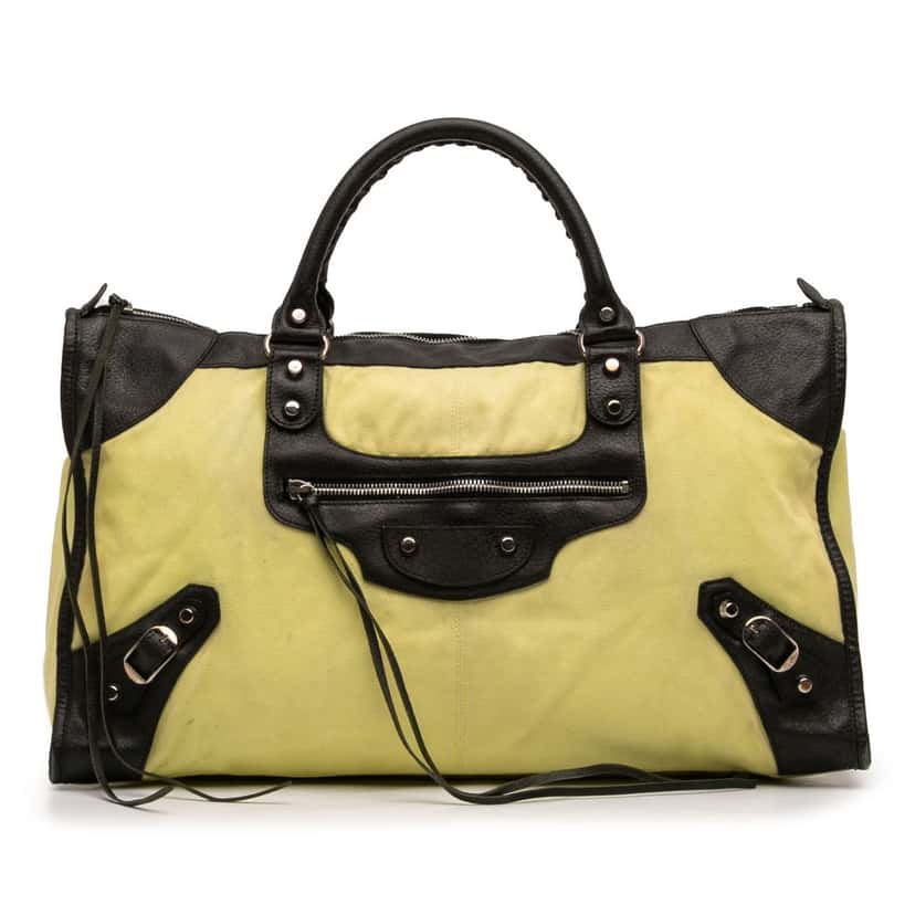 Balenciaga Canvas Motocross Classic Work Handbag Yellow Very good condition - Front View