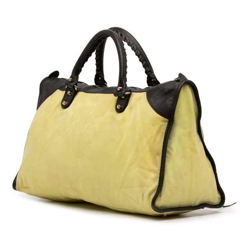 Balenciaga Canvas Motocross Classic Work Handbag Yellow Very good condition - Back View