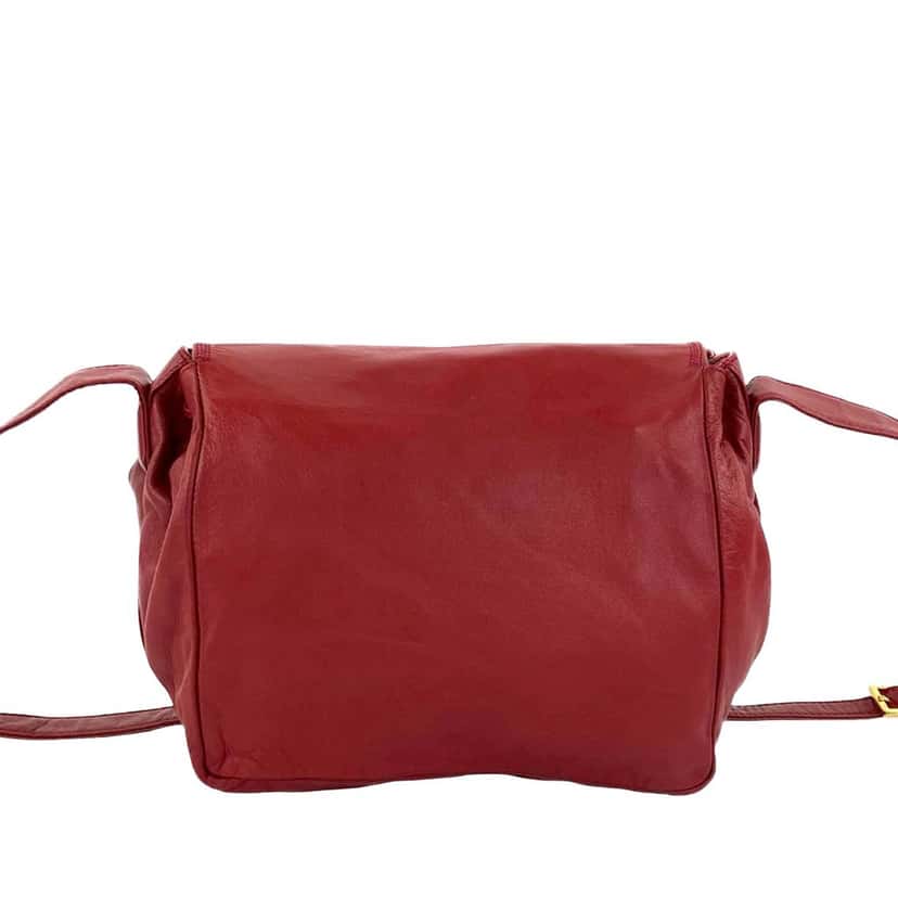 LOEWE Nappa Anagram Flap Crossbody Red Leather Very good condition - Back View