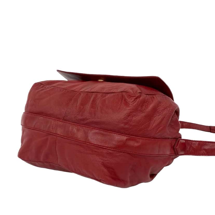 LOEWE Nappa Anagram Flap Crossbody Red Leather Very good condition - Inside View