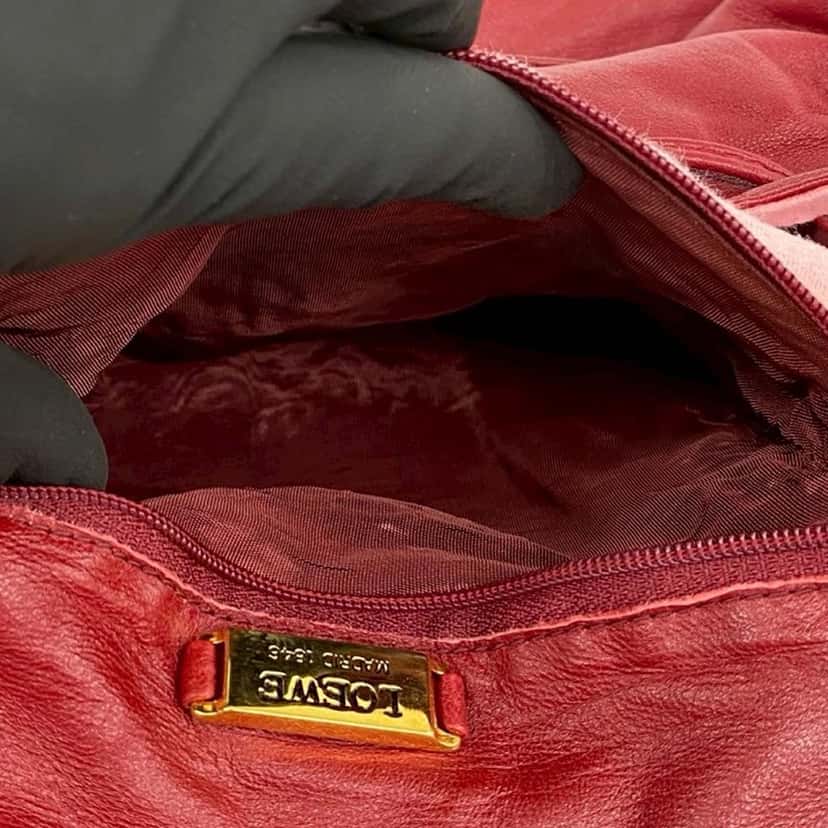 LOEWE Nappa Anagram Flap Crossbody Red Leather Very good condition - Box View